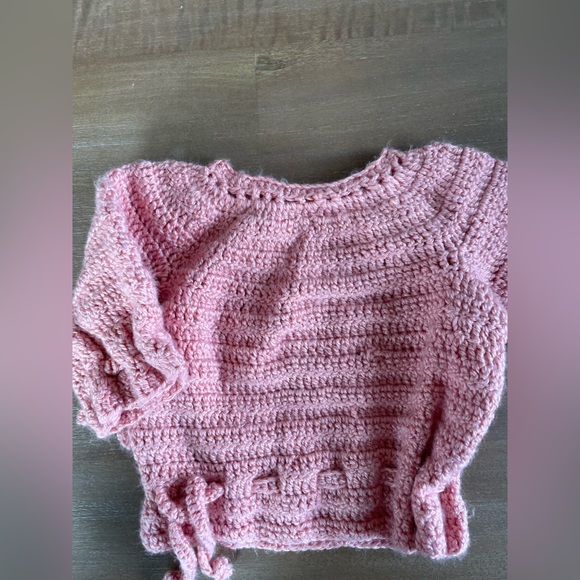Handmade Knitted Soft Sweater in Light Pink 1-2YR - Picture 4 of 6